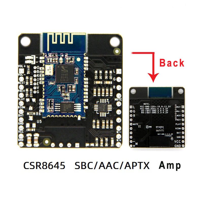 Audio X Music - DC 12V/5V CSR8645 APT-X kayıpsız müzik
