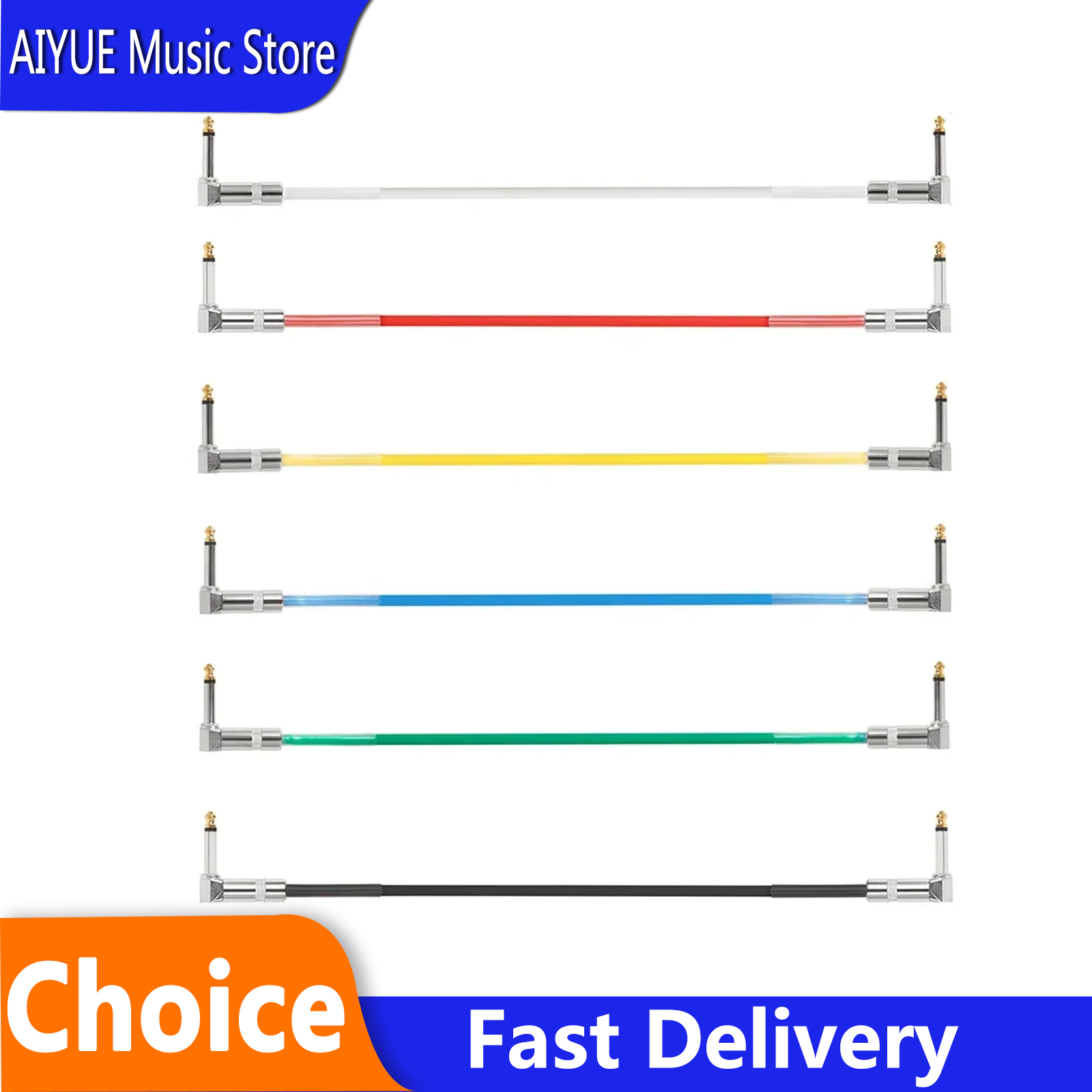 Audio Music Effect - Efekt Kabloları 6.35MM Metal Başlıklı Çok