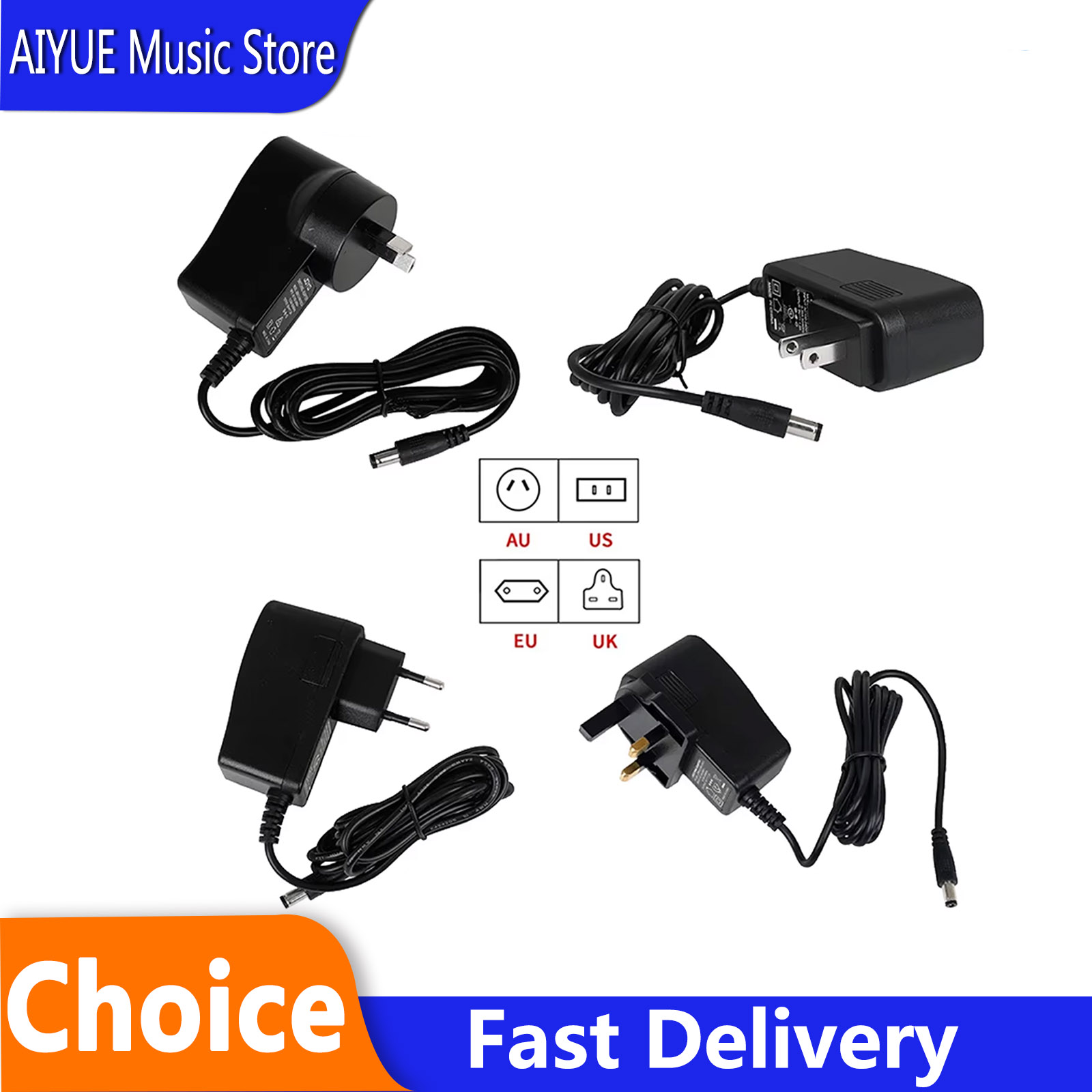 Audio Music Effect - DC 9V 1.2A Gitar Pedalı Güç