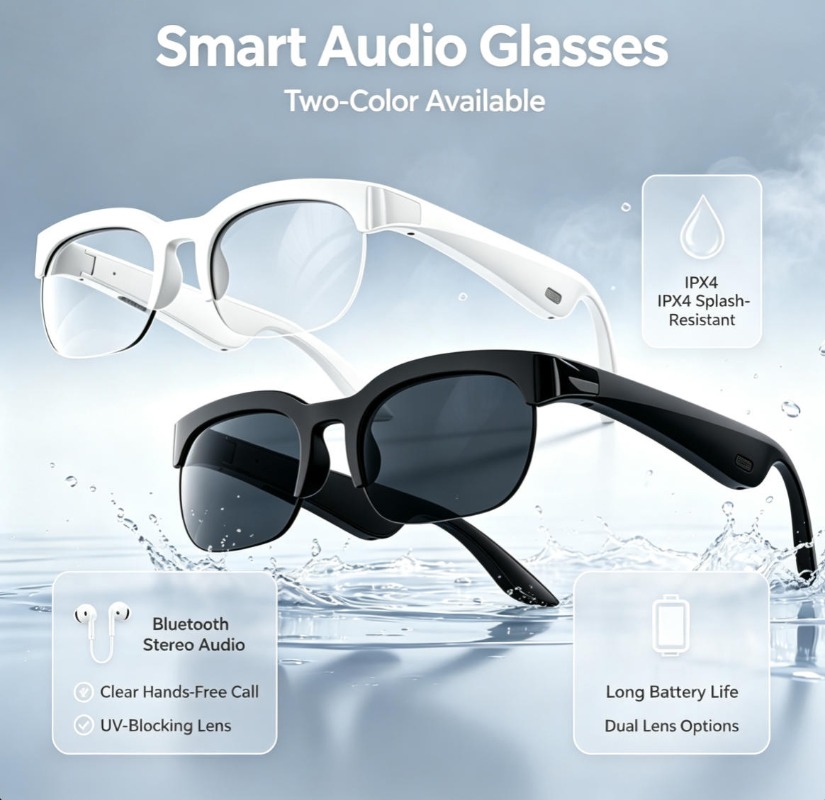 2 Renkli Akıllı Ses Gözlüğü Bl - Audio Music Bluetooth incelemesi ve fiyatı